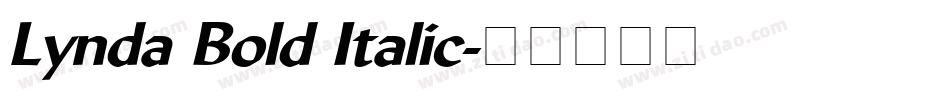 Lynda Bold Italic字体转换